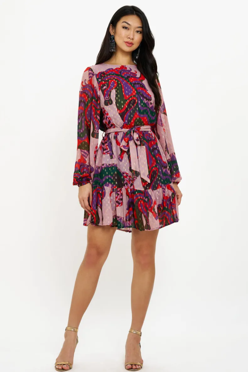 Flirty Short Dress- Arabia Crimson