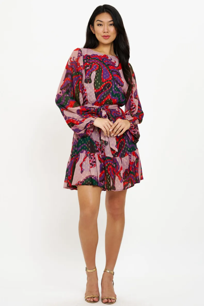 Flirty Short Dress- Arabia Crimson