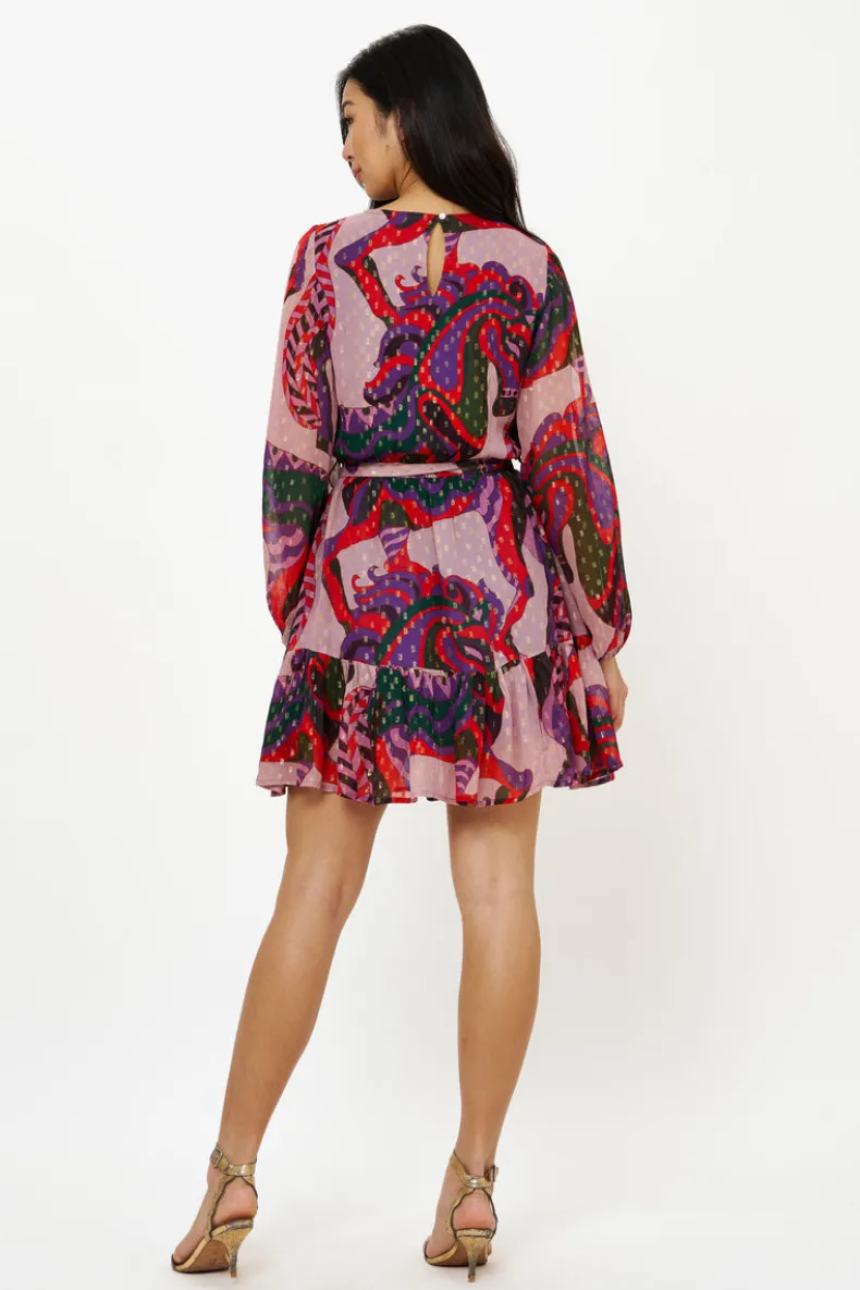 Flirty Short Dress- Arabia Crimson