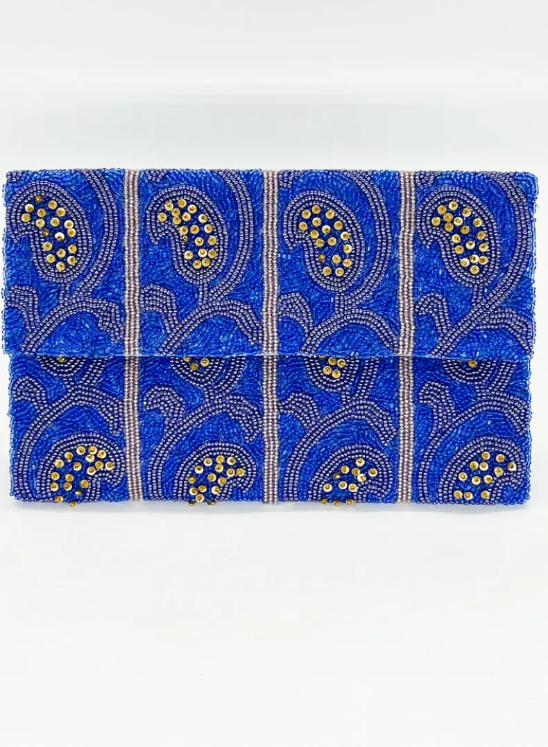 Beaded Envelope- Samode Blue