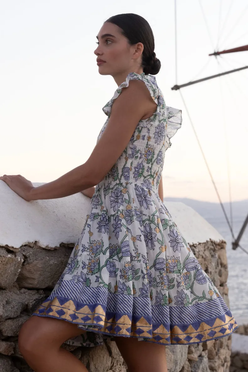 Smocked Flirty Short- Presidio Blue