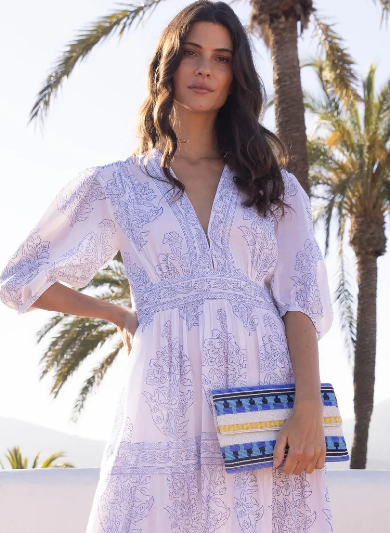 Beaded Envelope- Mezcal Blue