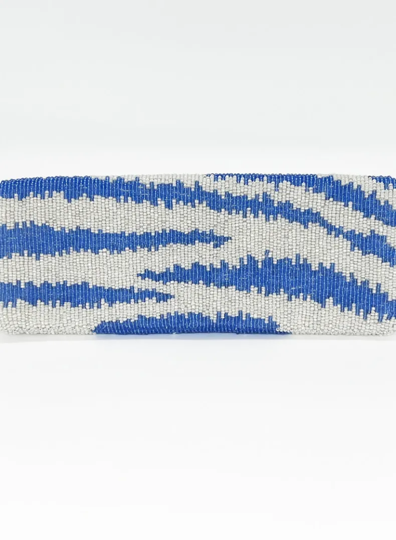 Beaded Clutch- Singita White Peri