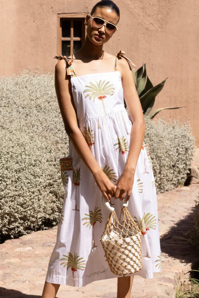 Tie Strap Pocket Midi- Canary Green