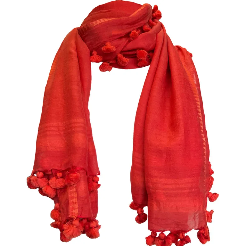 Flame Tassel Scarf