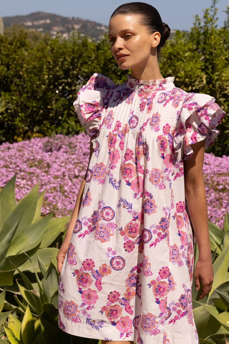 Pintuck Ruffle Mini- Pretoria Pink