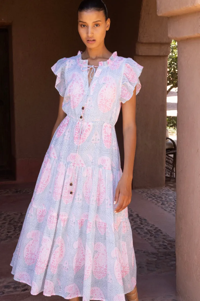 Cinched Flirty Midi- Samode Green