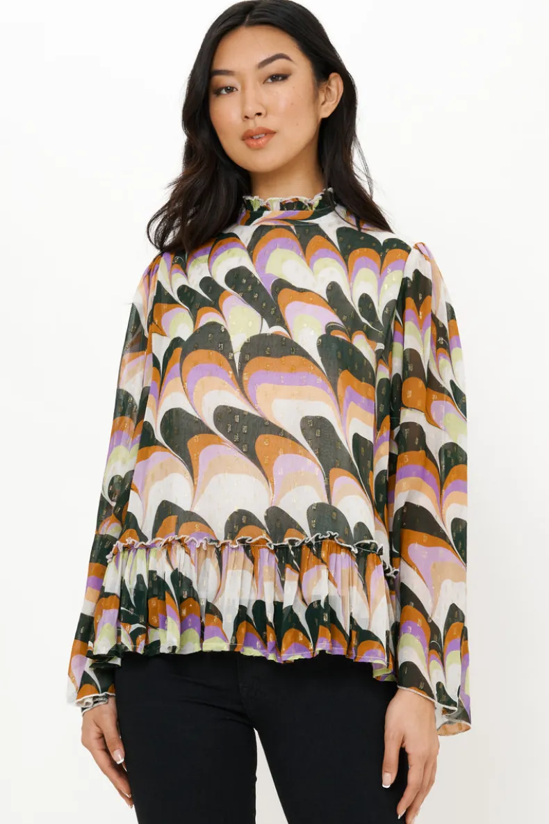 Peplum Blouse- Venice Lime