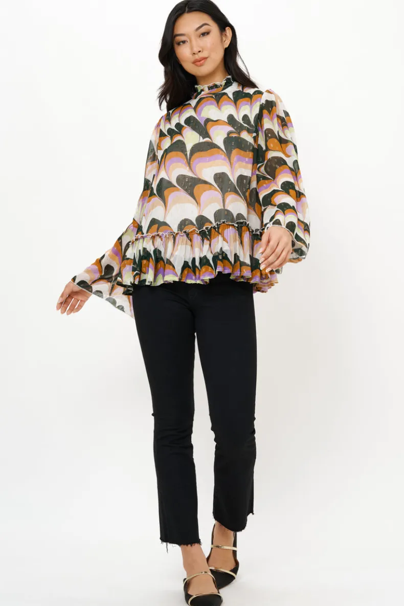 Peplum Blouse- Venice Lime