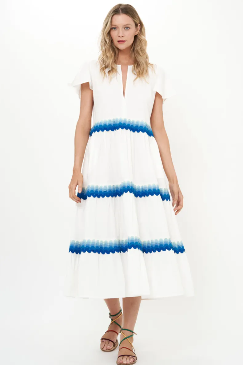 V-Neck Maxi- Pacifica Blue