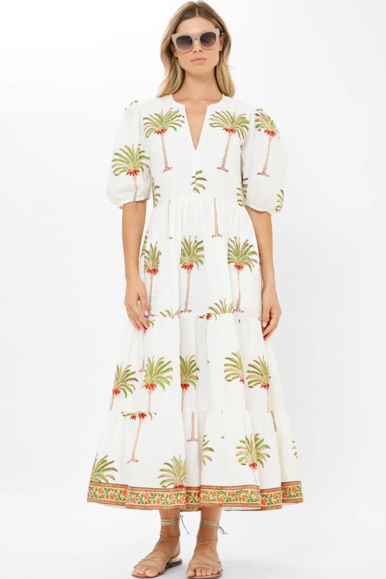 Puff Sleeve Maxi- Canary Green