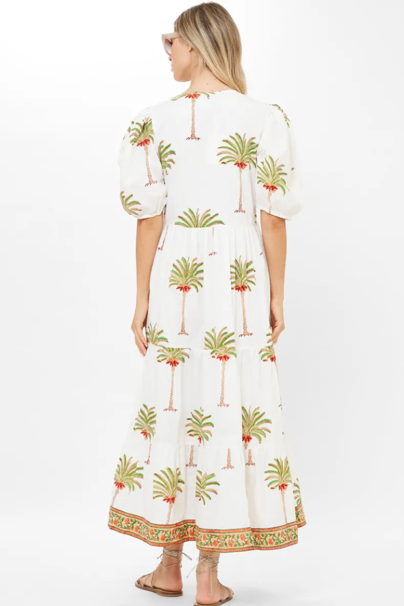 Puff Sleeve Maxi- Canary Green