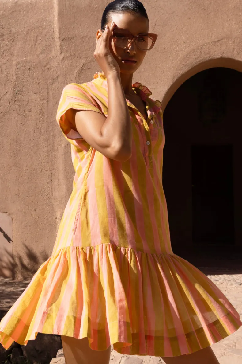 Cap Sleeve Mini- Cabana Coral